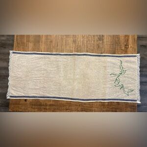 Vintage Dresser Scarf/Table Runner Hand Embroidery was started but not completed